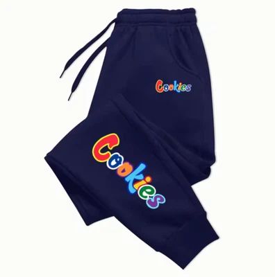 Casual Draw String Sweat Pants Joggers With Colorful Cookies Print - Image 1 of 4