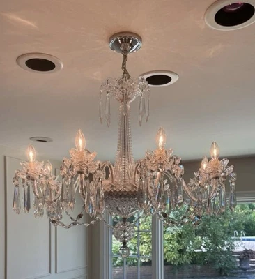 Candelabro de cristal Waterford 8 luzes tradicional coleção SP8 32” de largura - Imagem 1 de 4