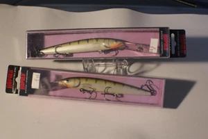 2- RAPALA DOWN DEEP HUSKY JERK DHJ-14 SUSPENDING RATTLIN YELLOW PERCH - Picture 1 of 1