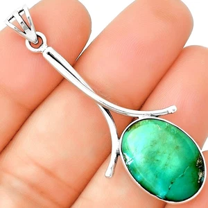 Joyería Colgante Plata 925 Natural Raro Turquesa Nevada Azteca Mt P-1054 - Imagen 1 de 5