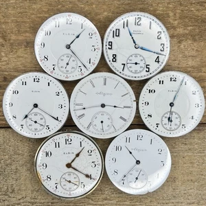 16s Elgin Pocket Watch Movements - Grade 153, 386, 387 - 17 Jewels - Picture 1 of 2