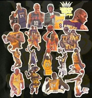 Adesivos brilhantes Kobe Bryant 17 peças - Imagem 1 de 2