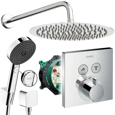 Unterputz Duschsystem mit Kopfbrause, iBox, Hansgrohe Shower Select Thermostat - Bild 1 von 4