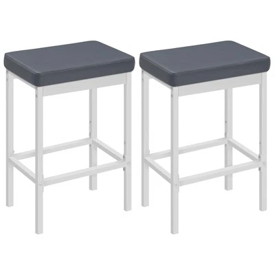 Bar Stools 24.8-Inch Height Stools Breakfast Bar Stools Kitchen Bar Chairs 2"... - Image 1 of 4