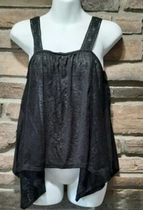 No Boundaries lockerer schwarzer Badeanzug Strick Überwurf Oberteil Größe Small #319 - Bild 1 von 6