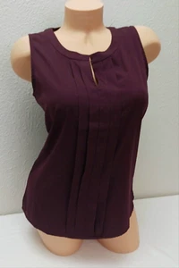 Banana Republic lila 4 Panel V-Ausschnitt ärmellos Bluse Top Größe X-Small XS - Bild 1 von 7