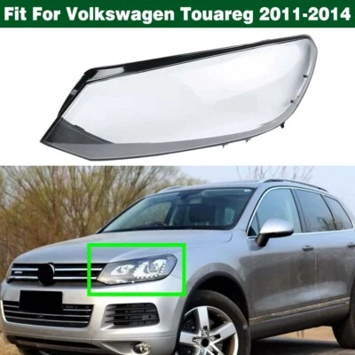 Cubierta de lente de faro delantero izquierdo carcasa de faro para Volkswagen Touareg 2011-2014 Foto 1 de 4