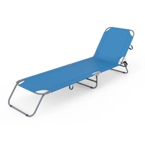 Marbueno Tumbona Plegable Acero Azul Playa y Piscina 187X55X24 cm 10022 - Imagen 1 de 2