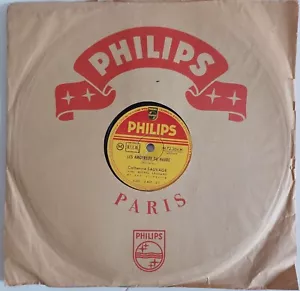 Catherine Wild All Lovers Of Harve le Piano of the Poor Disk 78 T 1954 - Picture 1 of 4