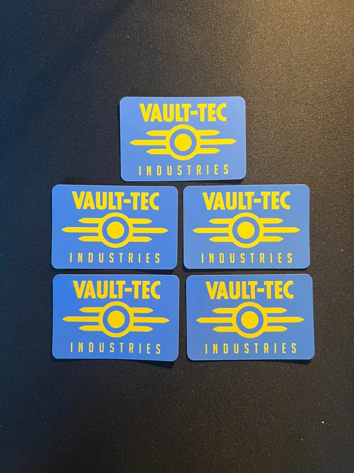 vault tec industries vinyl stickers (splashproof) fallout tv series inspired