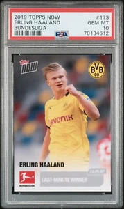 Tarjeta de novato 2019 Topps Now Bundesliga Erling Haaland #173 RC PSA 10 - Imagen 1 de 2