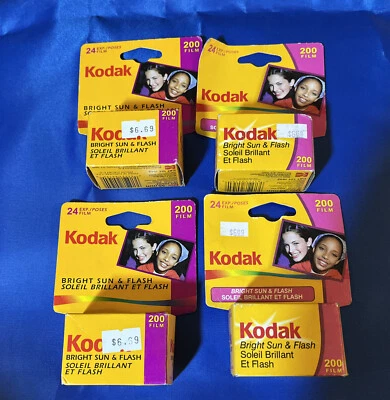Kodak 200 Bright Sun & Flash de colección, película de 35 mm de exposición caducada, 4 cajas Foto 1 de 4