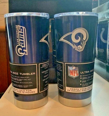 Los Angeles Rams Ultra Navy/White 20oz Travel Tumbler NFL Cover