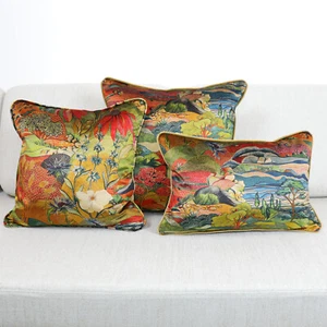 Osborne & Little Trebah Luxury Velvet Scatter Cushion Covers with Piping - Picture 1 of 7