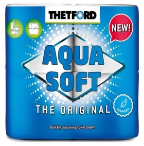 Thetford Aqua weiches Toilettenpapier Stoffpapier 4er-Rollen-Pack - Bild 1 von 1