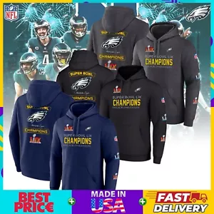 Philadelphia Football Team Super 2025 Champions 3D Hoodie For Fans Size S-4XL - Picture 1 of 9