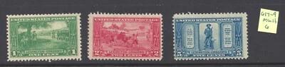 US Scott #617-619 Lexington-Concord VF MLH Set, clean, solid! 6 - Image 1 of 2