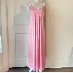 vintage Barbizon Lace Slip Dress Nylon Chemise Pink Size M - Picture 1 of 6