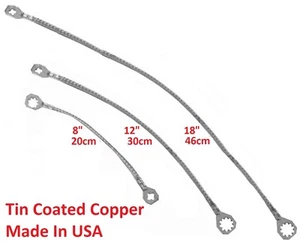 (Multi Kit) Universal 8"+12"+18" Copper Ground/Bonding Straps,Tin/Zinc-Plated - Bild 1 von 2