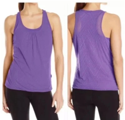 Camiseta sin mangas Prana Ultra Violeta Mika Doble Capa Mujer Talla L Foto 1 de 4