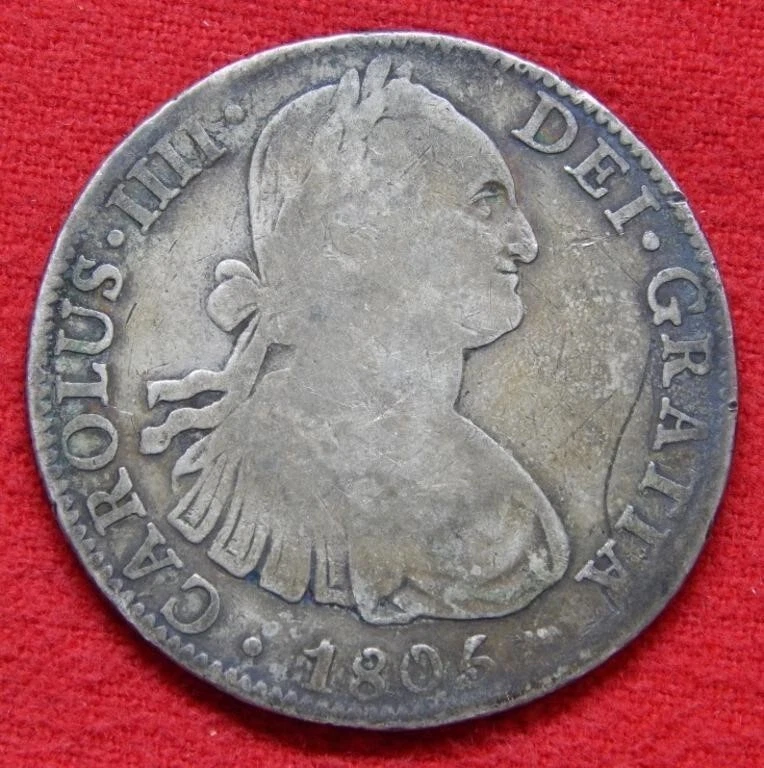 1806 Mexico Charles IIII Silver 8 Reales Pillars & Globe ~ Free USA Shipping - Image 1 of 4