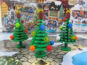 ☀️NEW LEGO Christmas Tree Lot (X3)  with decorations - backdrop not included - Picture 1 of 1