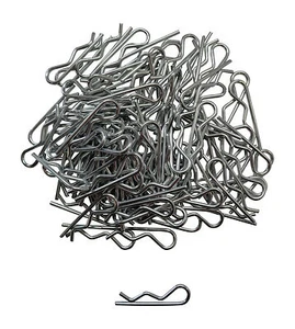 Apex RC Products 1/8-1/5 XL RC Galvanized Steel Body Clips - 100pcs #4028 - Picture 1 of 3