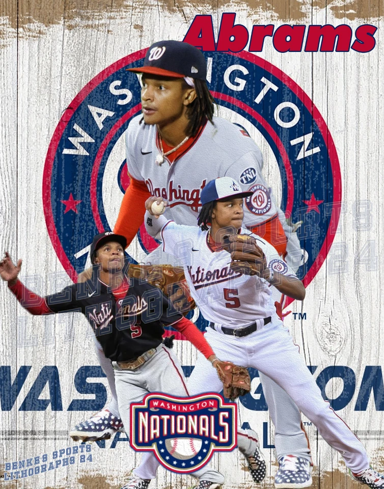 Washington Nationals  Lithograph print of  CJ Abrams 2024 11 x 14 - Image 1 of 1