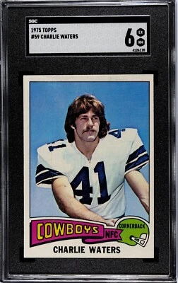 1975 Topps #59 Charlie Waters ROOKIE CARD RC Dallas Cowboys - Image 1 of 3