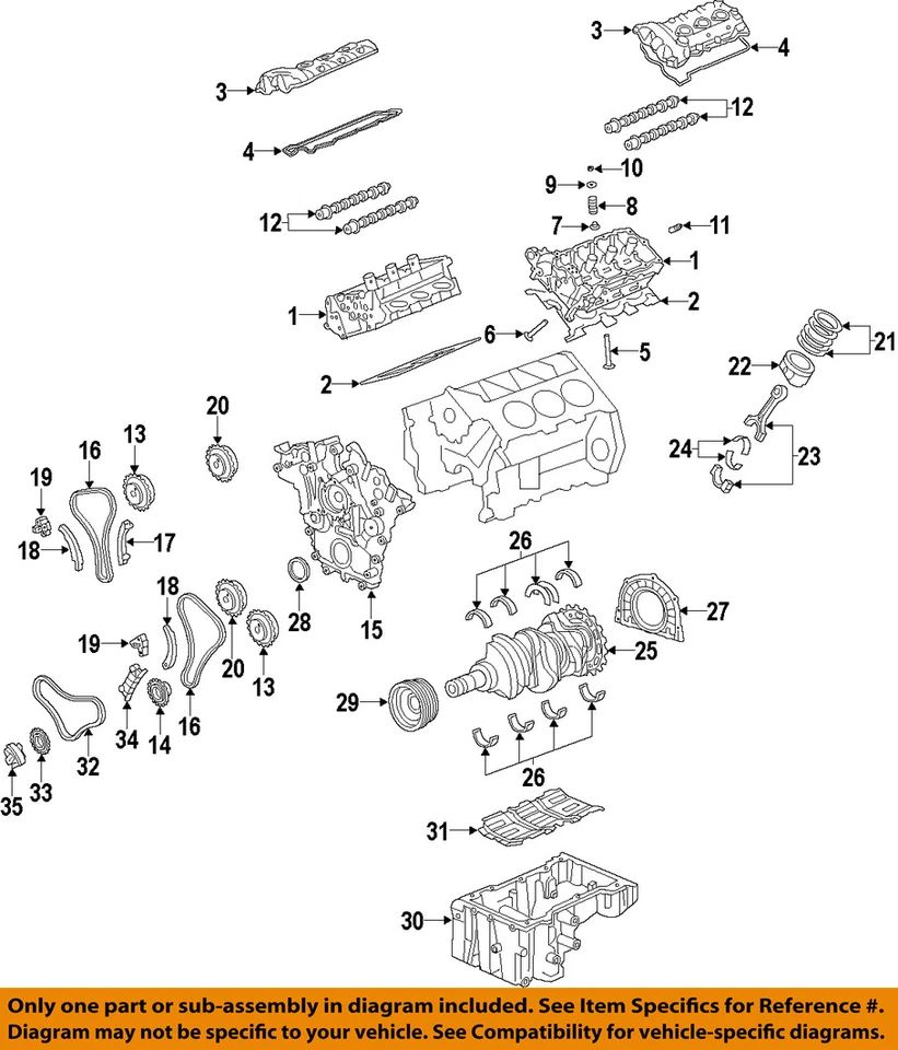 Árbol de levas motor cupé HYUNDAI OEM 10-12 Genesis 242003CAP0 Foto 1 de 1