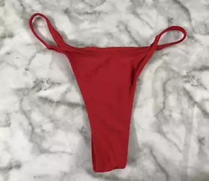 Womens Sexy Triangle Brazilian String Bikini Hot Red Swimsuit Thong Bathing Suit - Picture 1 of 4