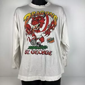 Vintage St George Dragons NSWRL Licensed Graphic Long Sleeved T-Shirt Mens L - Bild 1 von 6