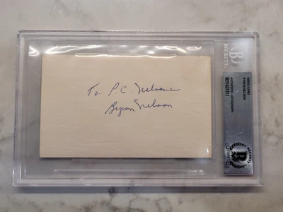 Byron Nelson Signed Index Card 3x5 BAS Authentic Auto Beckett Graded Autograph - Image 1 of 4