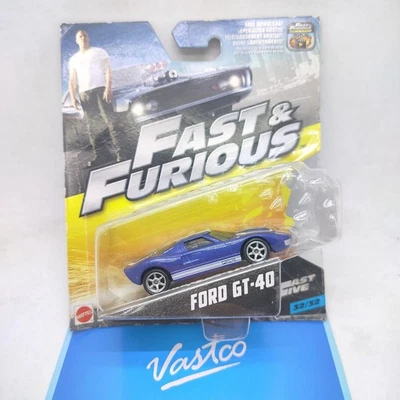 Mattel 1:55 Fast & Furious Ford GT-40 Diecast Car FAST FIVE #32/32 FCN88 - Image 1 of 4