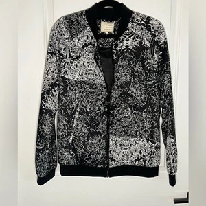 Eleven Paris Life Is A Joke Bomber Graffiti Abstract Jacket Med Streetwear - Picture 1 of 9