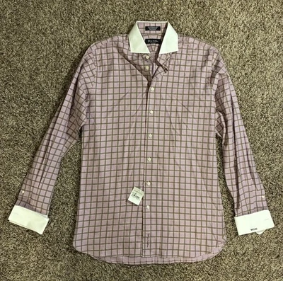 John W Nordstrom Long Sleeve Button Up Shirt Men’s XL Egyptian Cotton Canclini  - Image 1 of 4