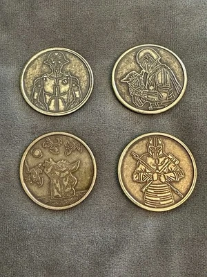 Disney 100 Years of Wonder Set Of 4 Star Wars Medallions Of Grogu, Mandalorian. - Image 1 of 4