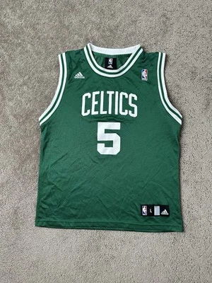 Camiseta para niños Boston Celtics #5 Kevin Garnett Adidas baloncesto NBA talla joven L Foto 1 de 4