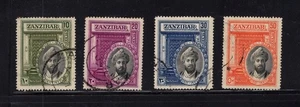 Zanzíbar 1936 Jubileo de Plata Sultán Califa Bin Harub FU SG 323-326 Sc 214-217 - Imagen 1 de 1