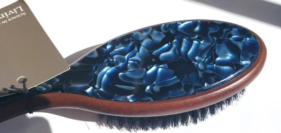 Живой доказательство гладкий деревянный кабан щетина волос щетка стандартный размер синий/коричневый новый - Изображение 1 из 3