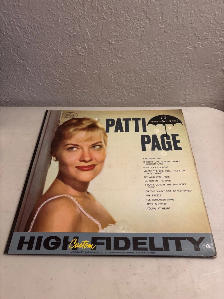 PATTI PAGE I'LL REMEMBER APRIL VINYL RECORD LP 1959 MONO PROMO MERCURY POP VG+ - Image 1 of 4