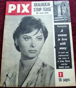 SULTRY SOPHIA LOREN COVER + story  AU Pix (2/1/58)  movies  Frank Sinatra  Gaynr - Picture 1 of 6