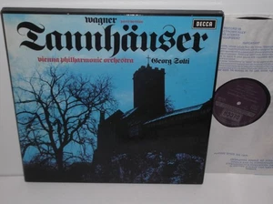 SET 506-9 Wagner Tannhauser Vienna Philharmonic Orchestra Georg Solti 3LP UK N/B - Picture 1 of 2