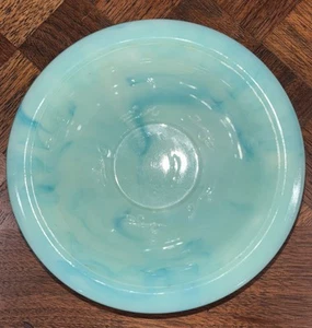 Vtg Avon Jadeite Moonwind Powder Sache Vanity Jar Slag Glass Trinket Bowl EUC - Picture 1 of 6