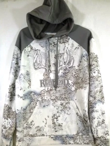 RED HEAD-Womens Pullover Hoodie Tundra Sweatshirt, Small, White/Gray - Picture 1 of 9