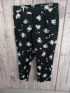 Faded Glory Ankle Pants Women’s 12/14 Stretch Pull On Skinny Black & White - Picture 1 of 7