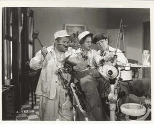 All the World's a 3 Stooges Moe Larry Curly in Dentist Office Vintage 8x10 Photo - Picture 1 of 1