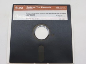 Customer Test Diagnostic V 2.03 5.25" Floppy Disk AT&T Personal Computer 6300  - Picture 1 of 3