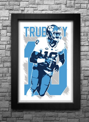 MITCHELL TRUBISKY art print/poster NORTH CAROLINA TAR HEELS FREE S&H! JERSEY Cover
