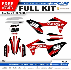 GAS GAS MC 250 450 EC 2021 2022 Durable MX Graphics Decals Stickers Kit Decallab - Picture 1 of 6